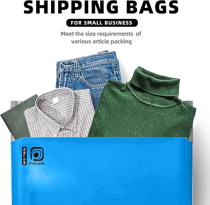 POLYSELLS 500 pcs 10x13 Inches Blue Poly Mailers Shipping Envelopes, Strong - Image 6