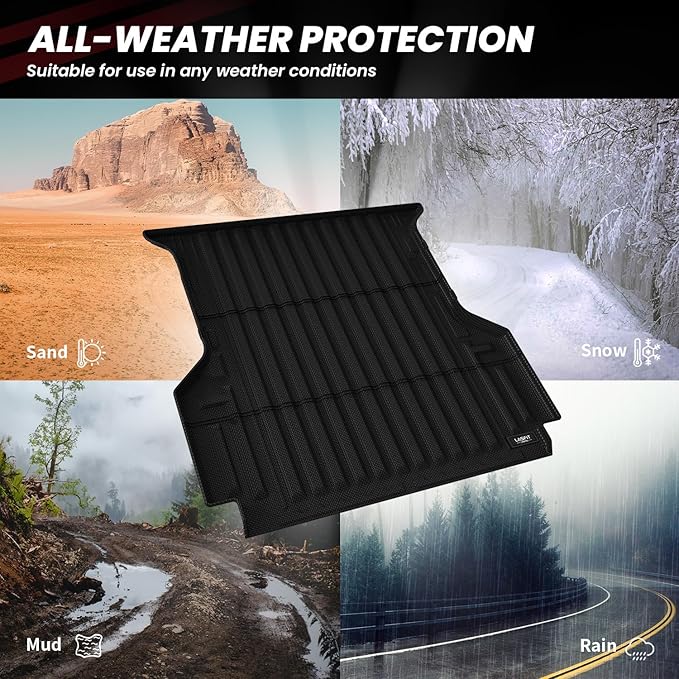LASFIT Bed Mat for Ford Ranger 2025 2024 5.0ft Truck Bed All Weather Protector - Image 6