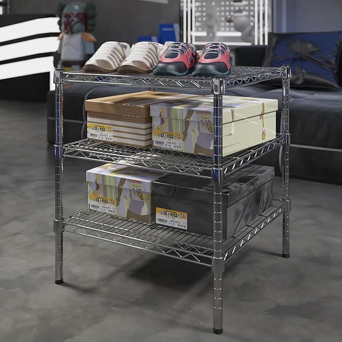 24" Deep x 24" Wide x 27" Height Wire Shelving Kit | 3-Tier | NSF Commercial - Image 2