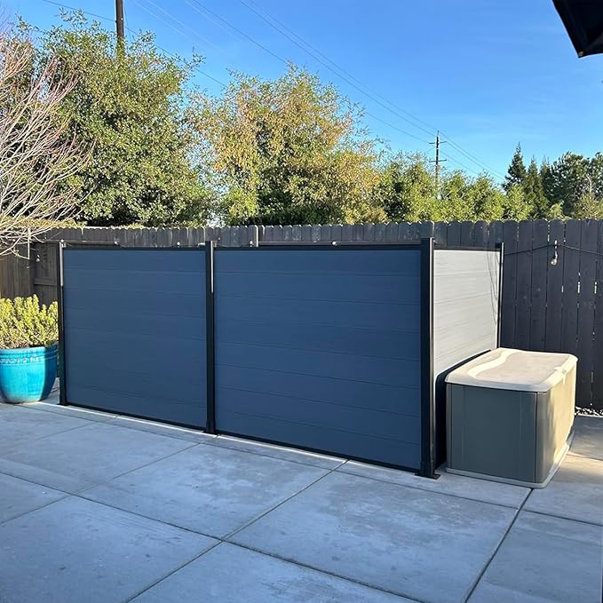 6x6Ft Outdoor Privacy Fence, Wind Resistant, Wood Plastic Composite Fence Panel - Image 8