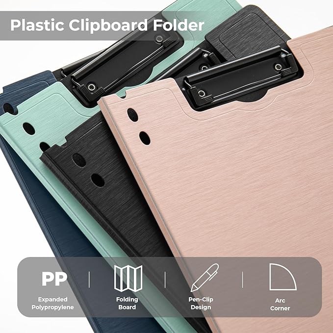 Y YOMA Clipboard Folder, A4 Foldable Plastic Clipboard - Image 2