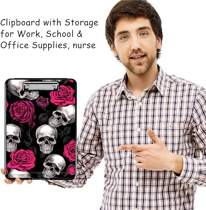 Clipboard with Storage, High Capacity Plastic Storage Clipboard with Low - Image 7