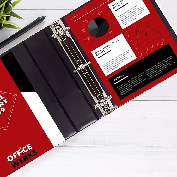 4 Inch 3 Ring Binder, D-Ring Heavy Duty, 800 Sheet Capacity, Customizable View - Image 6