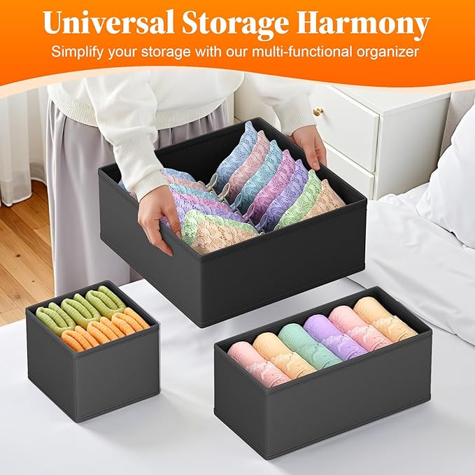 Drawer Organizer Clothes, 24 Pack Drawer Organizers and Underwear Organizer - Image 2