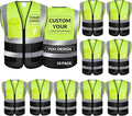 BeautyWill Custom Safety Vest Logo Class 2 High Visibility Reflevtive Vest by BeautyWill