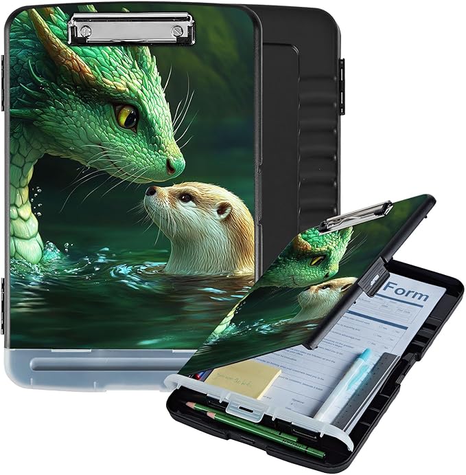 Clipboard with Storage Box & Pen Holder, Heavy Duty Clip Boards 8.5x11 by Unknown