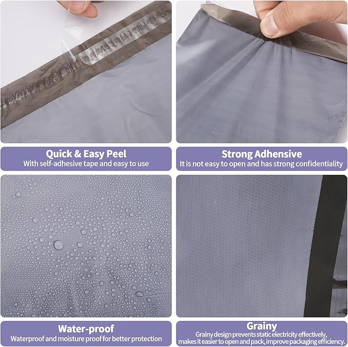 Dasen 100pc Poly Mailers 6x9 Inches, Shipping Envelopes Self Seal Mailers Bags - Image 3
