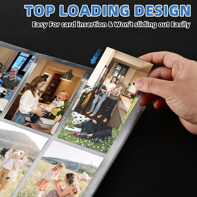 9 Pocket Card Sleeves, Holds 900 Cards, Trading Card Binder Sleeves, 3 Ring 9 - Image 2
