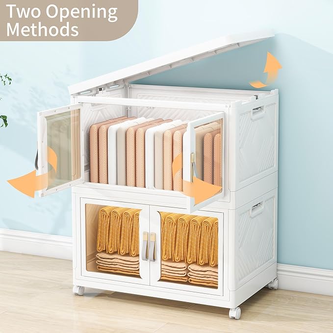 Large Clear Stackable Storage Bins - Image 4