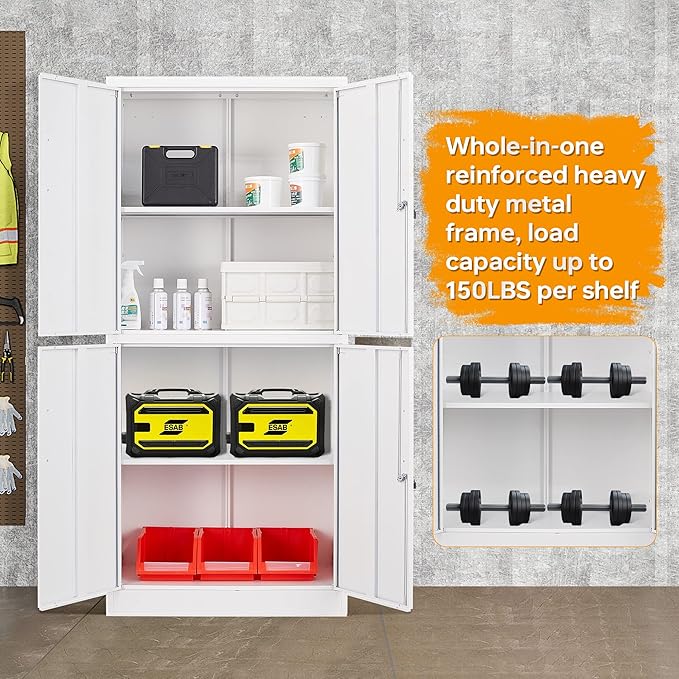 STANI Metal Storage Cabinet, Locking Steel Cabinet - Image 7