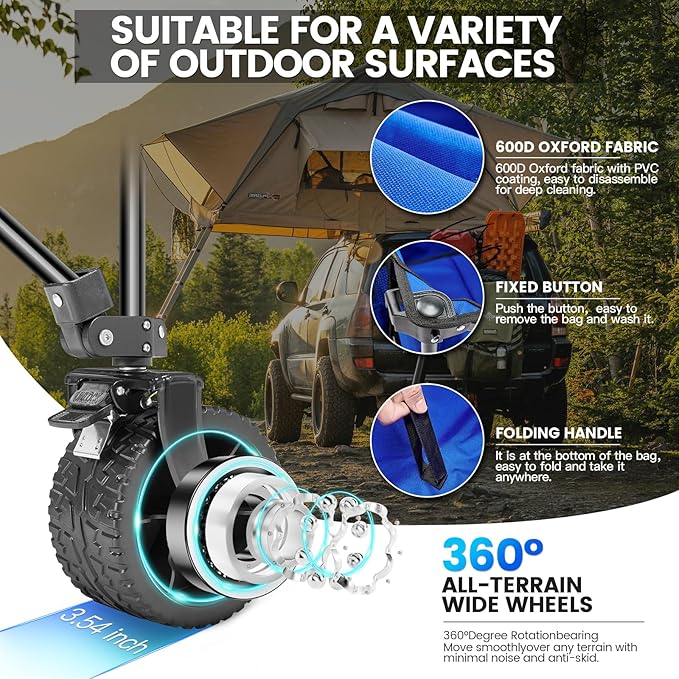 Wagon Cart Shopping Foldable Folding Collapsible - Image 3