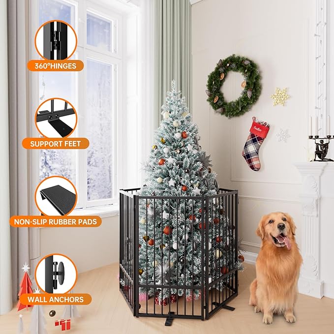 Full Metal Freestanding Dog Gate - Image 5