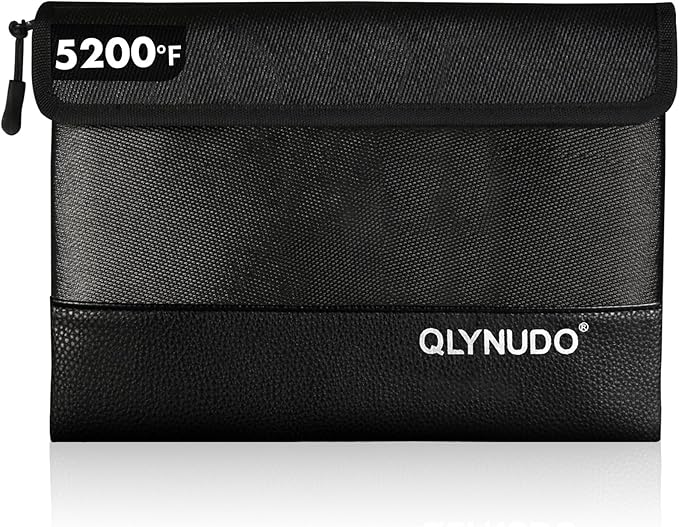 5200℉ Fireproof Document Bag, Fireproof Money Bag by QLYNUDO