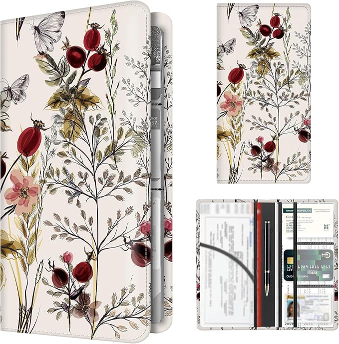 Premium Car Registration and Insurance Card Holder, Cute PU Leather Car by Unknown