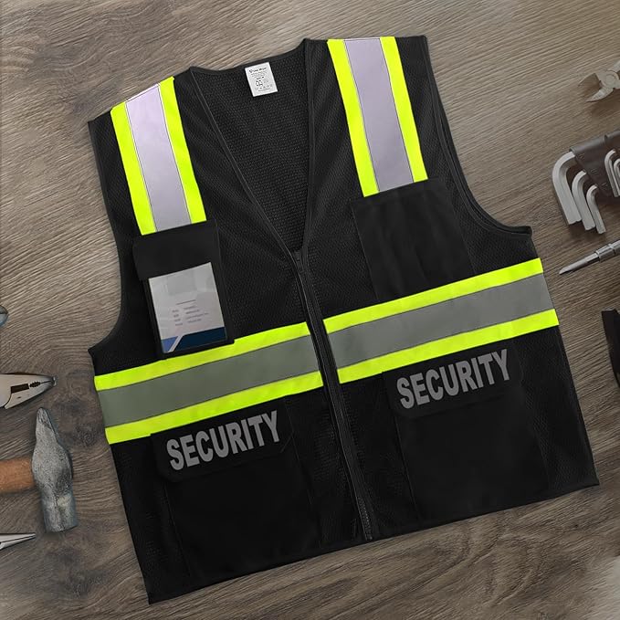 Security Vest for Security Guard, Hi Vis Mesh Vest - Image 5