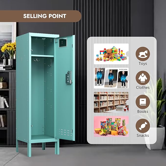 Metal Kids Locker, Metal Cabinet Storage Lockers, Lockable - Image 4