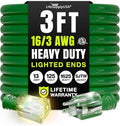 3ft Outdoor/Indoor Extension Cord 16/3 Gauge Heavy Duty 3 Prong SJTW, Waterproof by LifeSupplyUSA