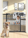 36.2" Extra Tall Baby Gate for Stairs, 29.5-46" Wide Dog Gate for Doorways by PLZOIT-Baby