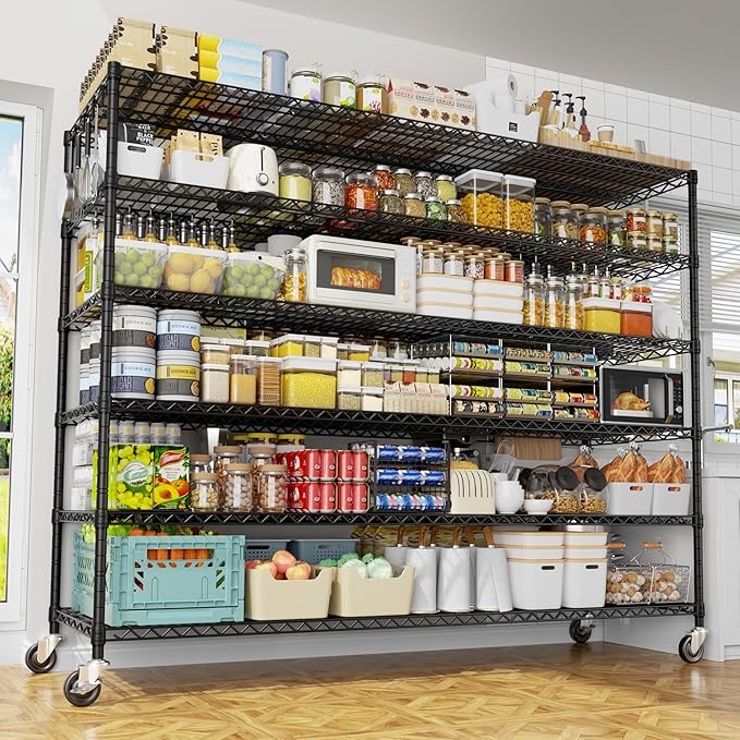 PrimeZone 6 Tier 80.7" H x 55.5" W x 24" D Wire Shelving - Image 8