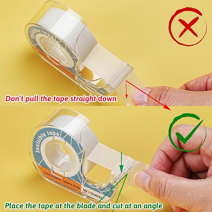 Tape Refills with Dispenser, 24 Roll Invisible Tapes, 3/4 Inch X 600 in - Image 4