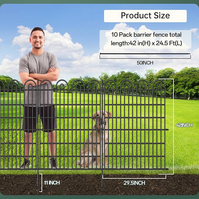 10 Panels Tall Garden Animal Barrier Fence - Image 2