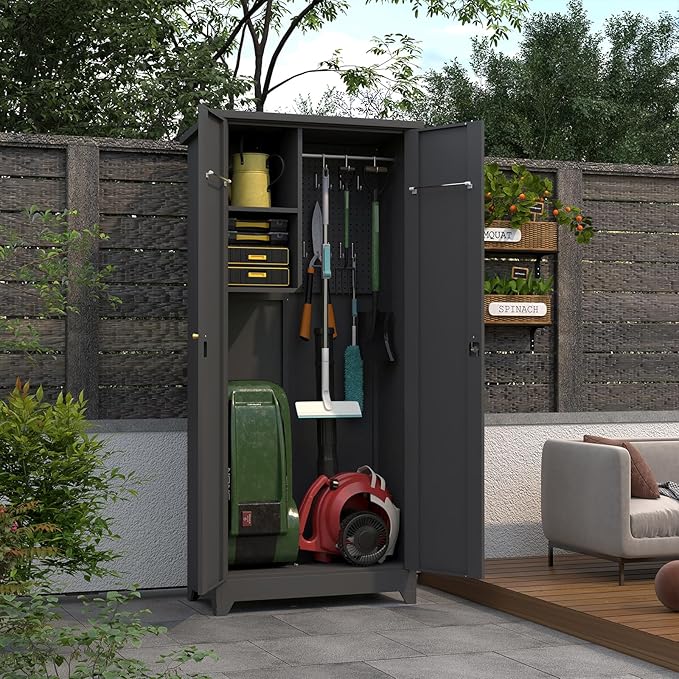 LUCYPAL Outdoor Storage Cabinet Waterproof, Metal Storage Shed - Image 4