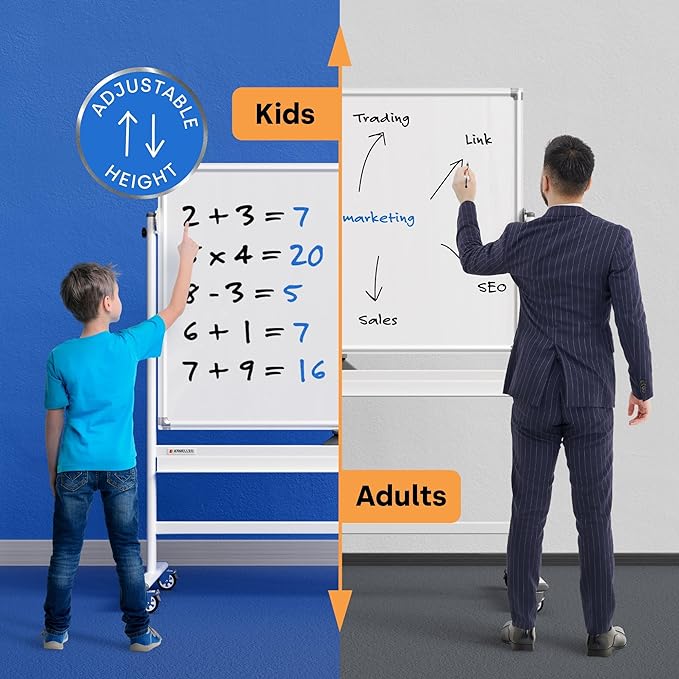 Rolling Dry Erase Board 48 x 36 - Image 2