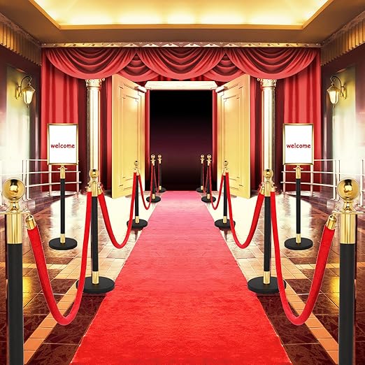 Blulu 8 Sets Stainless Steel Stanchion Set 8 Crowd Control Poles 7 Velvet Ropes - Image 6