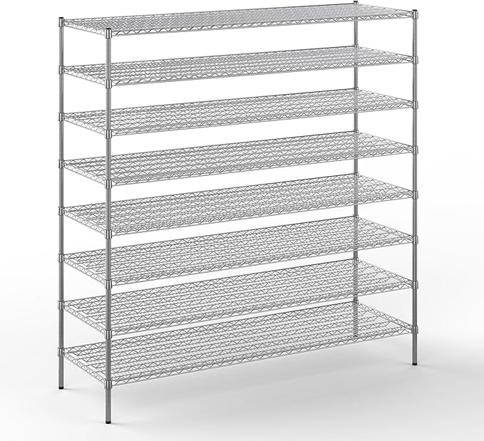24" Deep x 72" Wide x 74" Height Wire Shelving Kit | 8-Tier | NSF Commercial by Regal+Altair