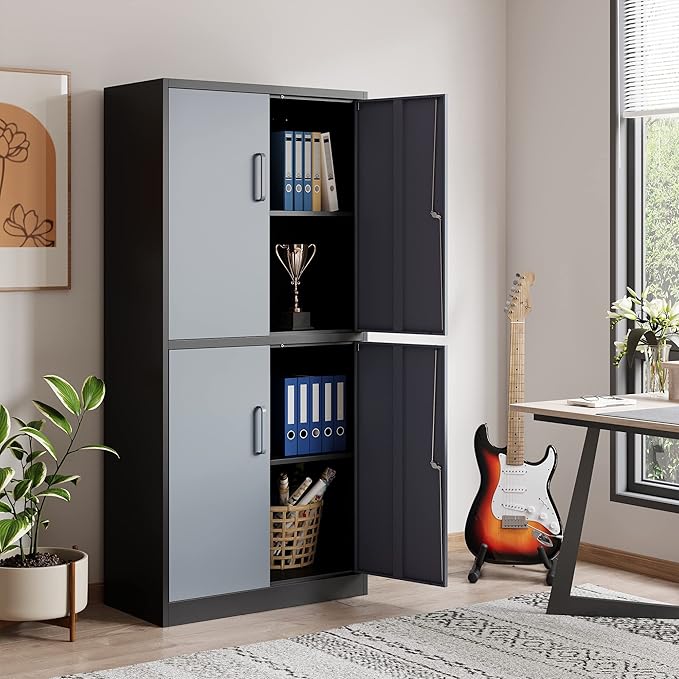 STANI Metal Storage Cabinet, Locking Steel Cabinet - Image 5