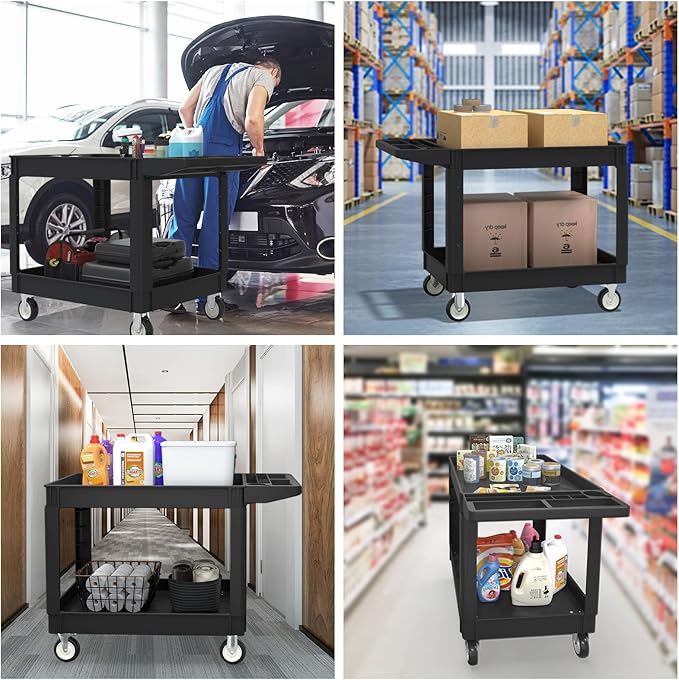Heavy Duty Utility Rolling Tool Cart, 1000 lbs Capacity Utility Service Cart - Image 7