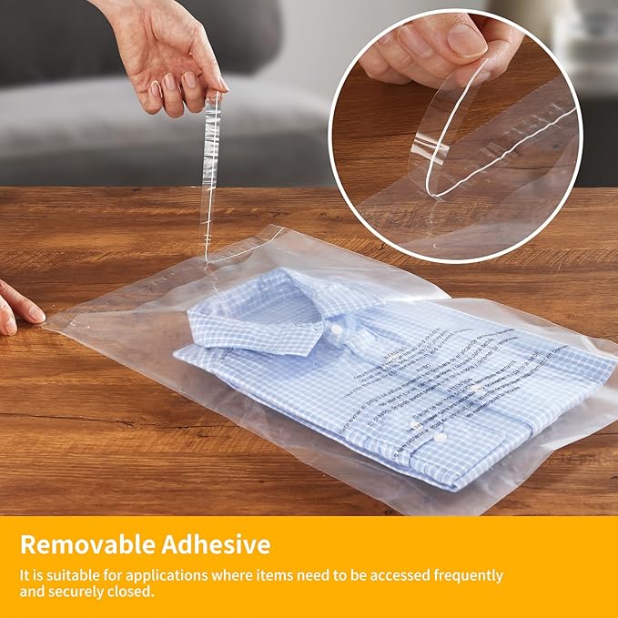 iMailer - 1000 Count - 14" x 20" Clear Plastic Poly Bags - Image 3