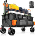 48" L Collapsible Wagon Cart Foldable, 560lbs Weight Capacity 300L Heavy Duty by Unknown