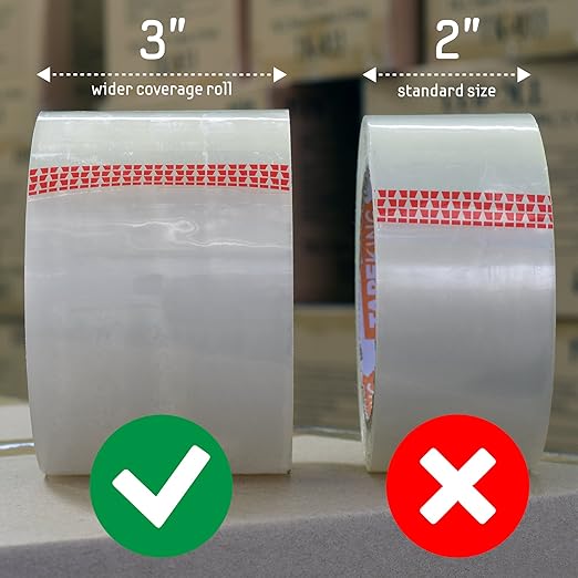 Tape King Clear Packing Tape 3 Inch Wide | Heavy Duty Packing Tape 2.7mil - Image 4
