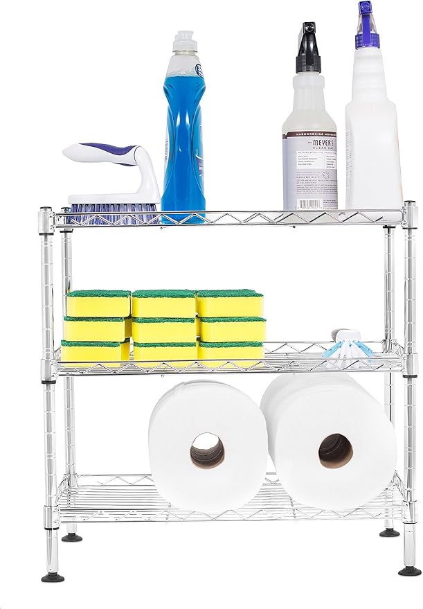 Internet's Best 3-Tier Compact Wire Utility Shelving Unit - Image 8