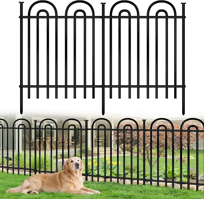 Decorative Garden Fence, 10 Panels No Dig Fence, 32 in x 24.16 ft Animal Barrier - Image 8