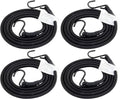Bungee Cords with Hooks, 3/8 Inch Thick Round Bungee Cord Heavy Duty Strong by HELIDA