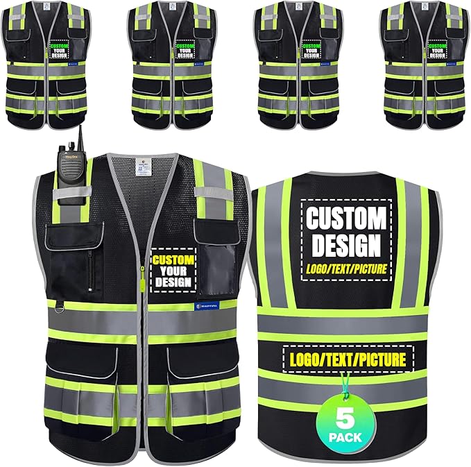 BeautyWill Custom Logo Safety Vest Class2 High Visibility Reflective Vest by BeautyWill