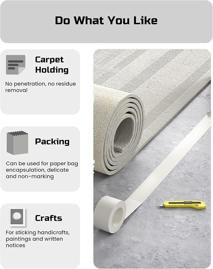 Lichamp Bulk 10 Pack Double Sided Carpet Tape - Image 3