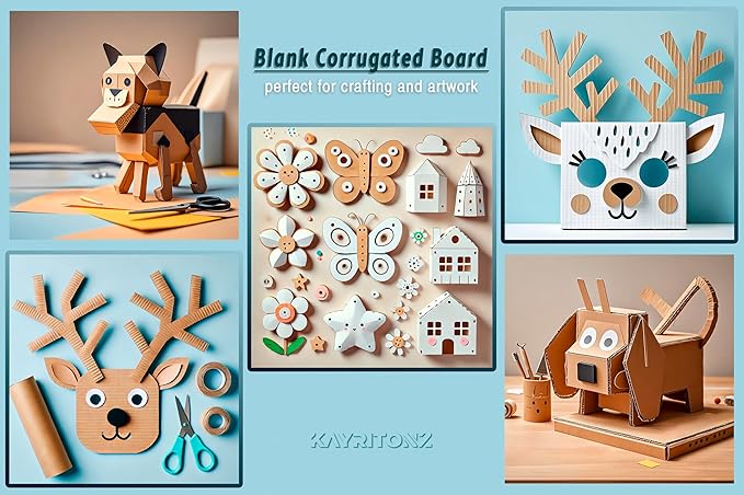 12.5x12.5 inch Corrugated Cardboard Sheets - Image 6