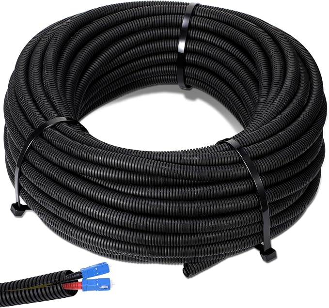Sasylvia 1/2" X 500 ft Split Wire Loom Cord Protector Tubing Split Conduit by Sasylvia
