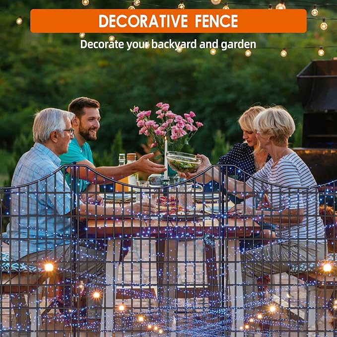 12 Panels No Dig Decorative Garden Fence, 33 in X 27 ft Garden Fencing Animal - Image 7