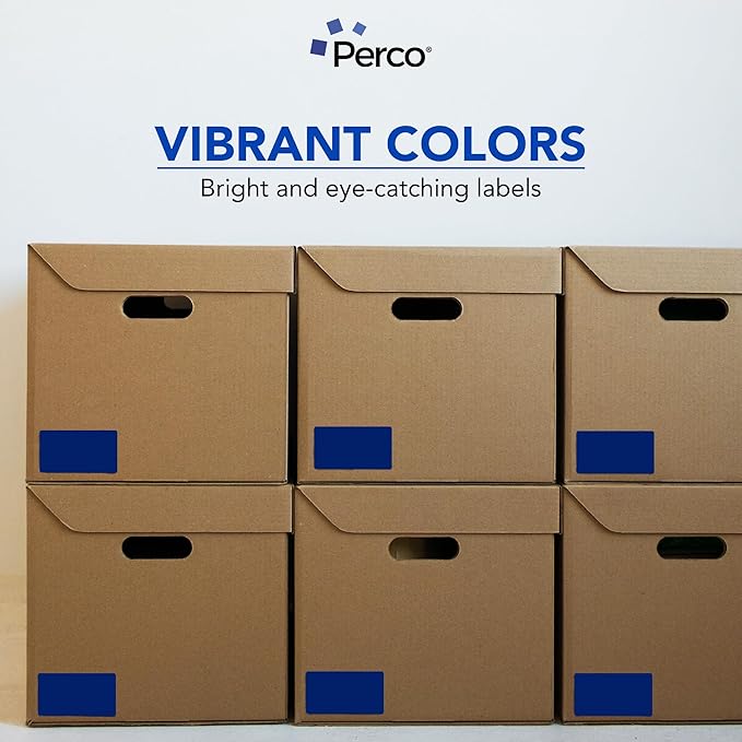 Perco Dark Blue Labels 3x5 Inch 500 Stickers/Roll - Image 7