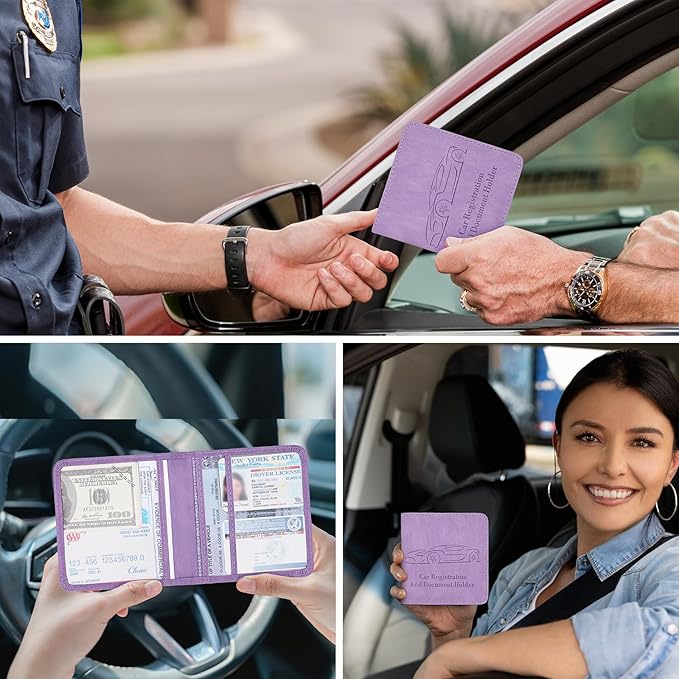 2-Pack Car Registration and Insurance Holder, Car Organization Vehicle Document - Image 6