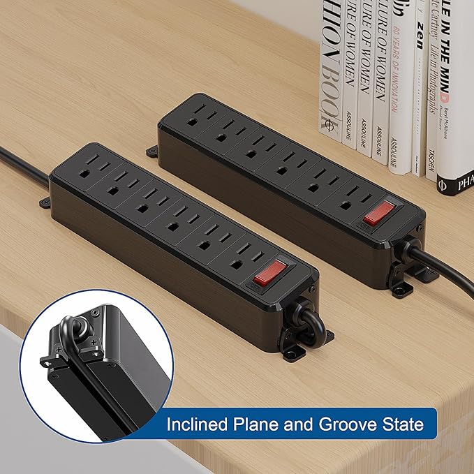 Wall Mount Power Strip, Flat Plug Power Strip - Image 6