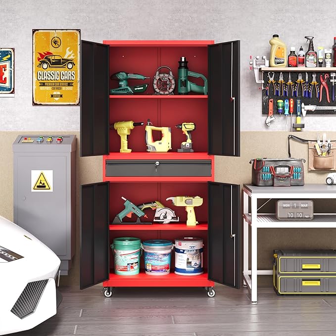73" Metal Garage Storage Cabinet - Image 6