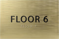 6" X4" Floor 6 Sign by ADACentralSigns