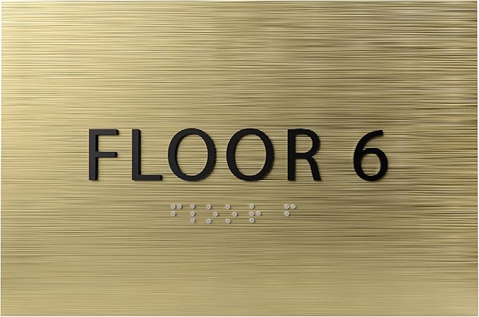 6" X4" Floor 6 Sign by ADACentralSigns