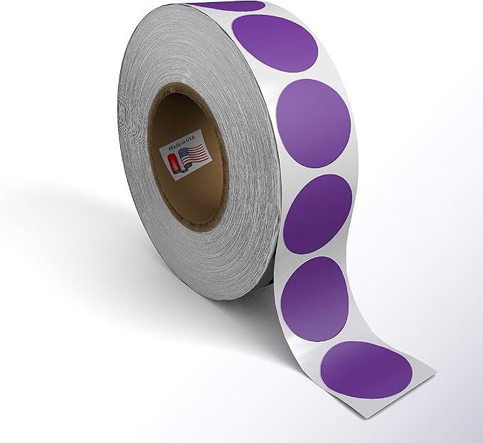 Kenco Color Coding Circle Dot Sticker Labels on a roll by KENCO