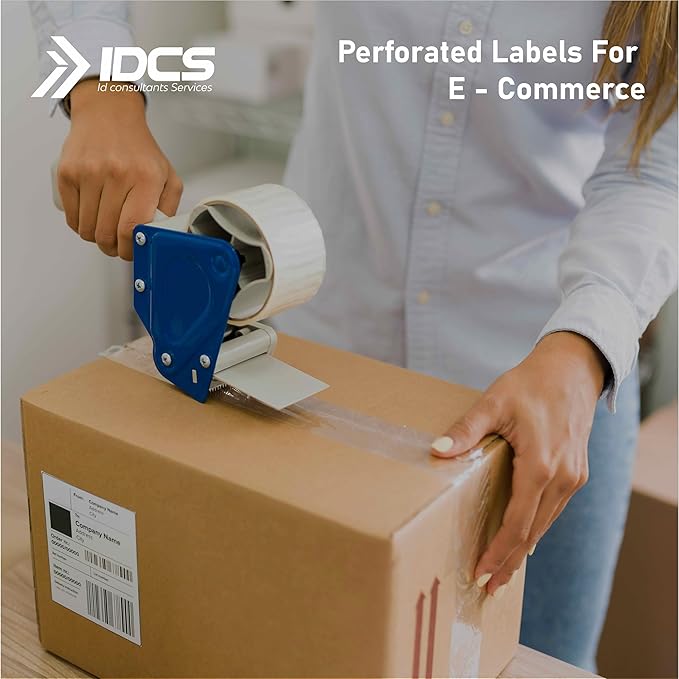 IDCS 4"x6" Direct Thermal Shipping Labels, 1250 Labels/5 Rolls, Perforated - Image 3